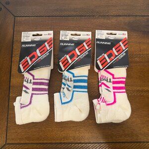 THORLOS EDGE COURT LOT OF 3 MICRO MINI RUNNING SOCKS UNISEX Medium Black